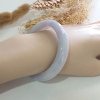 Translucent Light Lavender Jadeite “Cotton Candy” Bangle (JAC003091) 9