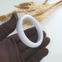 Translucent Light Lavender Jadeite “Cotton Candy” Bangle (JAC003091) 3
