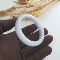 Translucent Light Lavender Jadeite “Cotton Candy” Bangle (JAC003091) 4