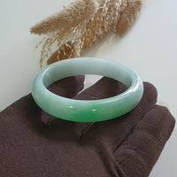 Translucent Brilliant Apple Green Jadeite Bangle (JAC003260) 7