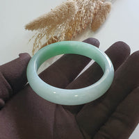Translucent Brilliant Apple Green Jadeite Bangle (JAC003260) 6