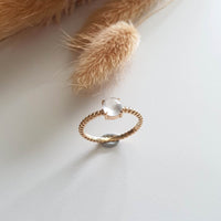 Glassy Translucent Jadeite Cabochon Ring (JAD000572) 1