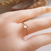 Glassy Translucent Jadeite Cabochon Ring (JAD000572) 4