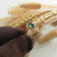 Highly Translucent “Icy Blue Lagoon” Jadeite Cabochon Ring (JAD000673) 5