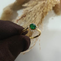 Highly Translucent “Icy Greenland” Jadeite Cabochon Ring (JAD000677) 4