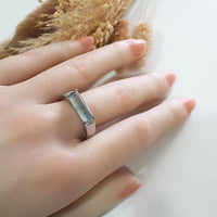 Highly Translucent Icy Light Blue Jadeite "Sugar Loaf" Men’s Ring (JAD000731) 8