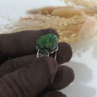 Translucent Deep Green “Auspicious Three-Legged Toad” Wealth Ring (JAD000932) 4