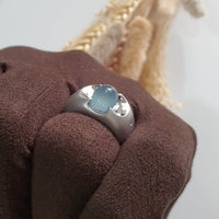 Highly Translucent Icy Light Blue Jadeite "Icy Blue Dew" Ring (JAD001011) 8