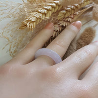 Good Translucency Icy Lavender Jadeite Abacus Ring (JAD001216) 8