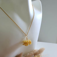 Translucent Brilliant Yellow Jadeite "Ox of Wealth" Pendant (JAM000785) 9