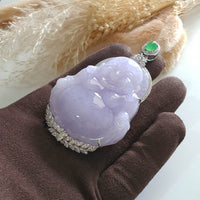 Translucent Brilliant Lavender "Supreme Laughing Buddha" Pendant (SJB002193) 3