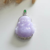 Translucent Brilliant Lavender "Supreme Laughing Buddha" Pendant (SJB002193) 6