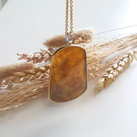 Good Translucency Icy Orange Jadeite “The Everlasting Sunset” Pendant (SJB002328) 1