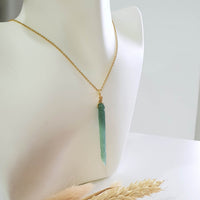 Good Translucency Icy Green Jadeite "Wisdom Brush" Pendant (SJB002494) 5