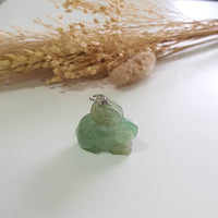 Translucent Icy Green Jadeite "Rabbit of Harmony" Pendant (SJB003008) 10