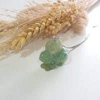 Translucent Icy Green Jadeite "Rabbit of Harmony" Pendant (SJB003008) 3
