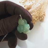 Translucent Icy Green Jadeite "Rabbit of Harmony" Pendant (SJB003008) 5