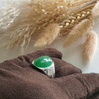 Translucent Brilliant Icy Green Jadeite Cabochon Ring (SJD000798) 5