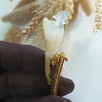 Highly Translucent Icy and Yellow Jadeite “Golden Phoenix” Hairpin (SJK000274) 5
