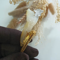 Highly Translucent Icy and Yellow Jadeite “Golden Phoenix” Hairpin (SJK000274) 6