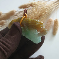 Translucent Tri-colour Jadeite "Celestial Dragon” Pendant (SJK000441) 9