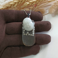 Translucent White Nephrite Monolith “Laughing Buddha” Pendant (SNJ000312) 8