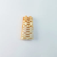 Translucent Orange and White Jadeite "Double Happiness" Pendant 2