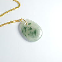 Highly Translucent Icy and Bluish Green Jadeite "Icy Money Bag" Pendant (JAB001283) 4