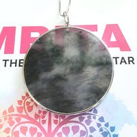 Highly Translucent Icy Black with Green Jadeite "The Ink Painting" Pendant (JAB006264) 9