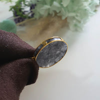 Translucent Icy Black Jadeite "Disc Shape" Pendant (JAB006359) 4