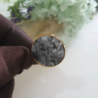 Translucent Icy Black Jadeite "Disc Shape" Pendant (JAB006359) 5
