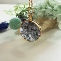 Translucent Icy Black Jadeite "Disc Shape" Pendant (JAB006359) 7