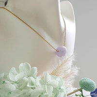 Translucent Bright Lavender Jadeite “Barrel” Pendant (JAB004414)