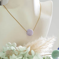 Translucent Bright Lavender Jadeite “Barrel” Pendant (JAB004414)