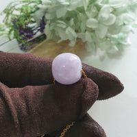 Translucent Bright Lavender Jadeite “Barrel” Pendant (JAB004414)
