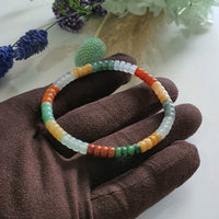 Multi-colours Jadeite “The Rainbow” Beads Bracelet (JAC003457)