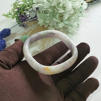 Translucent Pastel Multicolour Jadeite “Autumn's Painted Landscape” Bangle (JAC003518)