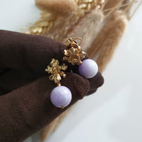 Translucent Brilliant Lavender Jadeite “Miss Joaquim” Earrings (JAA001068) 5