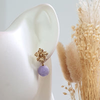 Translucent Brilliant Lavender Jadeite “Miss Joaquim” Earrings (JAA001068) 7