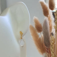 Highly Translucency Icy and Icy Green Jadeite “Golden Cubism" Earrings (JAA001279) 6