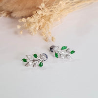 Highly Translucent Brilliant Green Jadeite “Le Floral” Pierced Earrings (JAA001477) 5