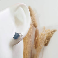 Highly Translucent Icy Jean Blue Jadeite " Glacier Light" Earrings (JAA001579) 8