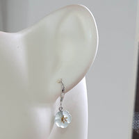 Highly Translucent Icy Blue Jadeite “Cherry Blossom” Earrings (JAA001618) 7