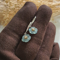 Highly Translucent Icy Blue Jadeite “Cherry Blossom” Earrings (JAA001618) 5