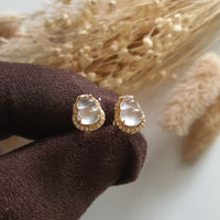 Highly Translucent Icy Jadeite “Hulu - Calabash” Earrings (JAA001676) 2
