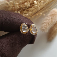 Highly Translucent Icy Jadeite “Hulu - Calabash” Earrings (JAA001676) 3