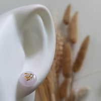 Translucent Icy Pinkish Lavender Jadeite “Le Floral” Pierced Earrings (JAA001787) 7