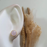 Translucent Icy Lavender Jadeite “Asymmetry of Wisteria” Earrings (JAA001998) 7