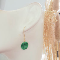 Translucent Brilliant Flower Green Jadeite “Dancing Orbs” Earrings (JAA002078) 7