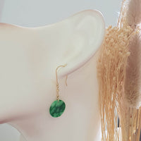 Translucent Brilliant Flower Green Jadeite “Dancing Orbs” Earrings (JAA002078) 8